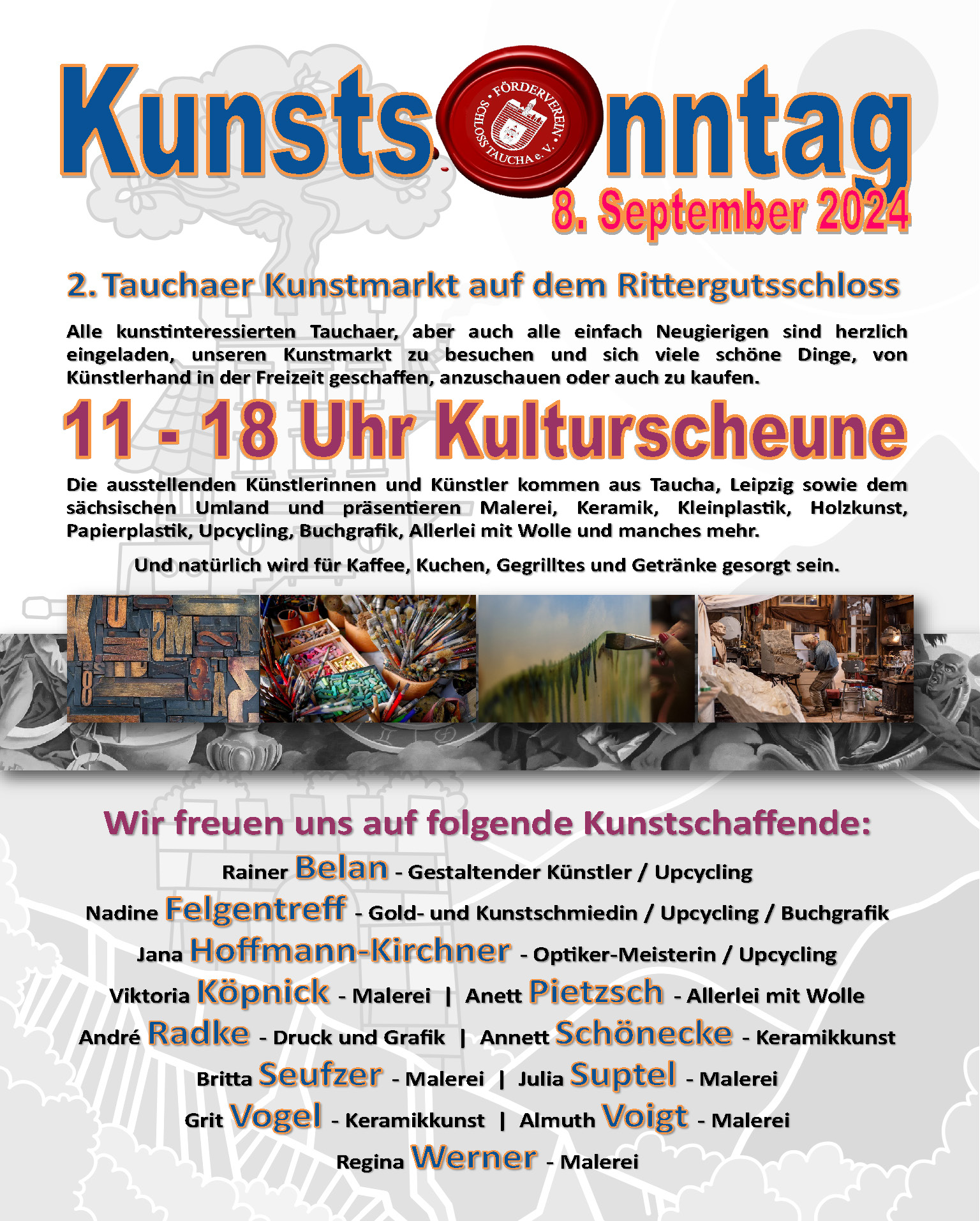 2. Tauchaer Kunstmarkt auf dem Rittergutsschloss