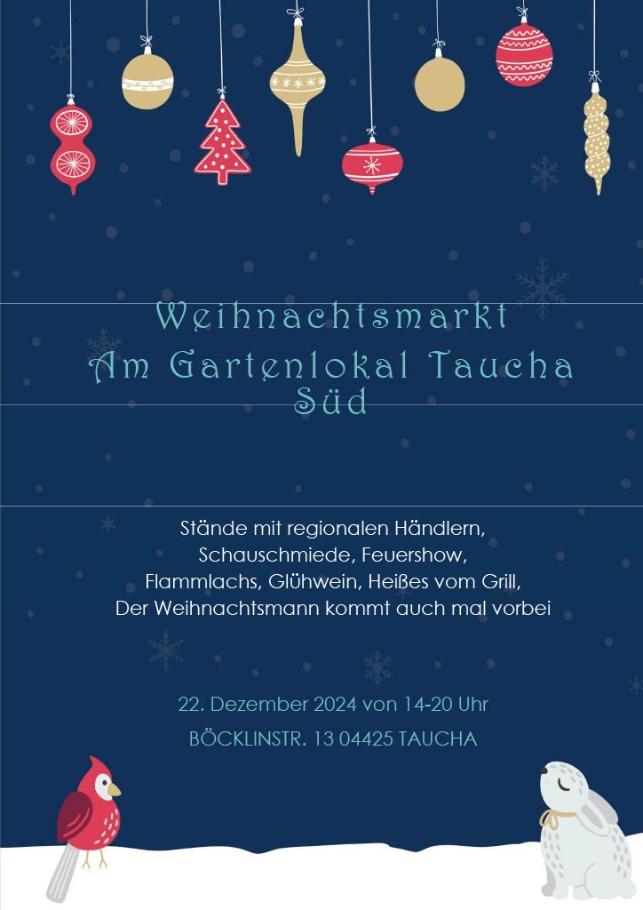 Weihnachtsmarkt am Gartenlokal Taucha Süd